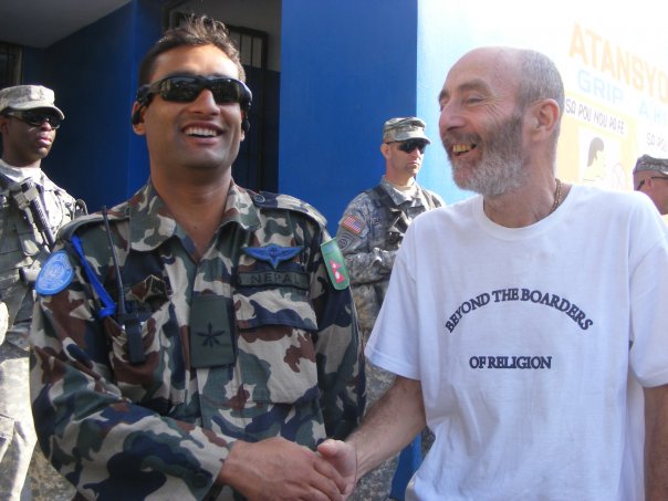 Gaura Purusha Prabhu with the local Commander